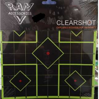 Ram target clearshot 6pc 20cm scope zero